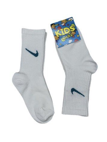 Шкарпетки Nike високі білі з бірюзовим свушем 26-30 size b8e-et8-axa фото