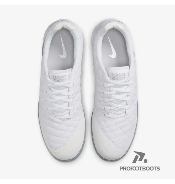 Футзалки Nike Lunar Gato білі з сірим 580456-105 фото