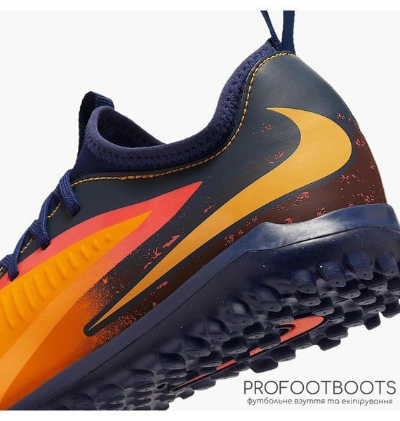 Сороконіжки дитячі Nike Phantom 6 Low Academy Orange/Blue 38,5 size HQ2040-800 фото